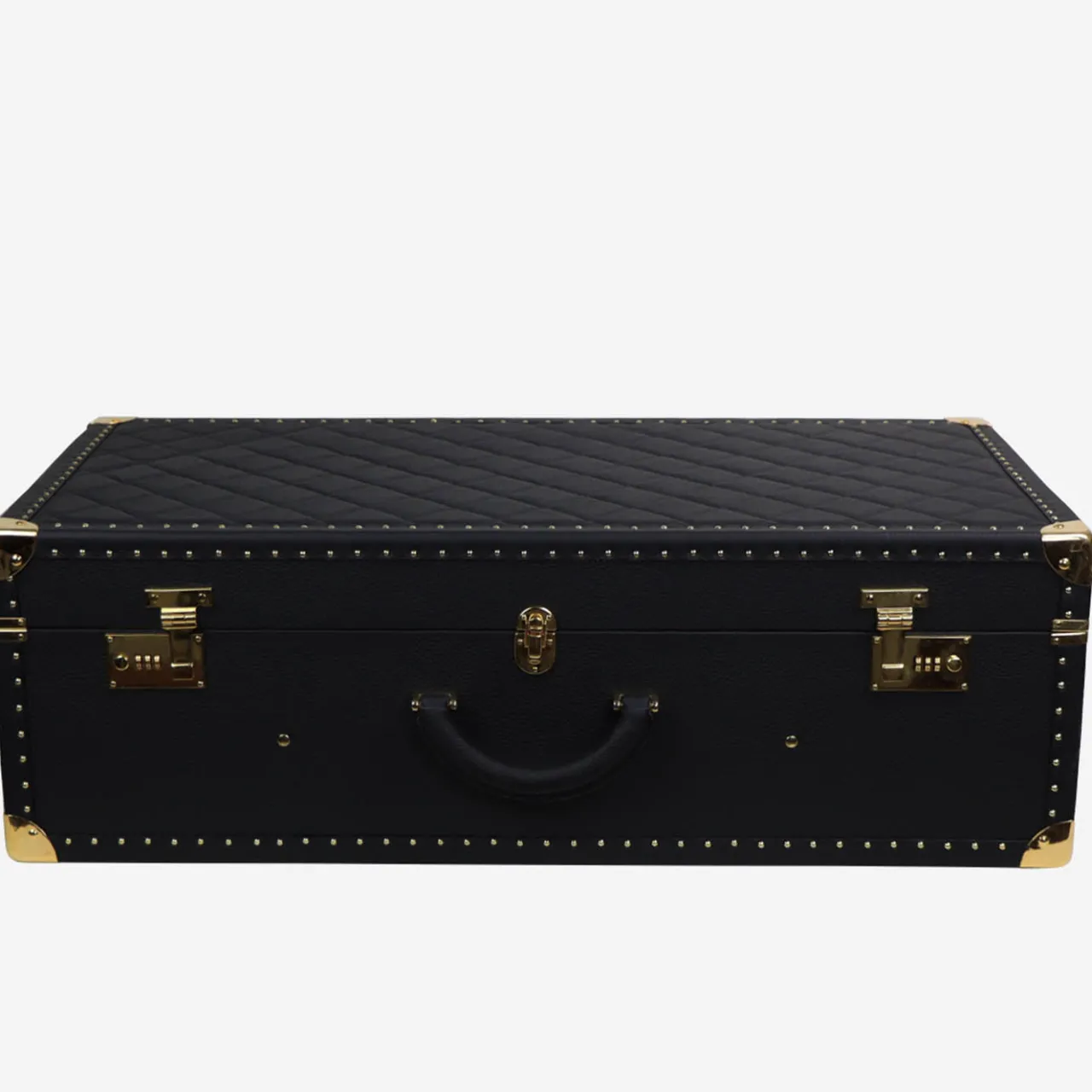 Terrida Trunks<Regale Quilted Medium Black Suitcase