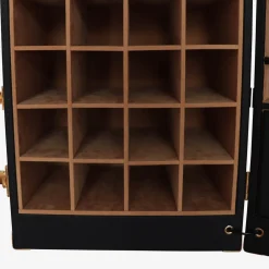 Terrida Trunks<Regale Wheeled Black & Gold Steamer Bar Trunk