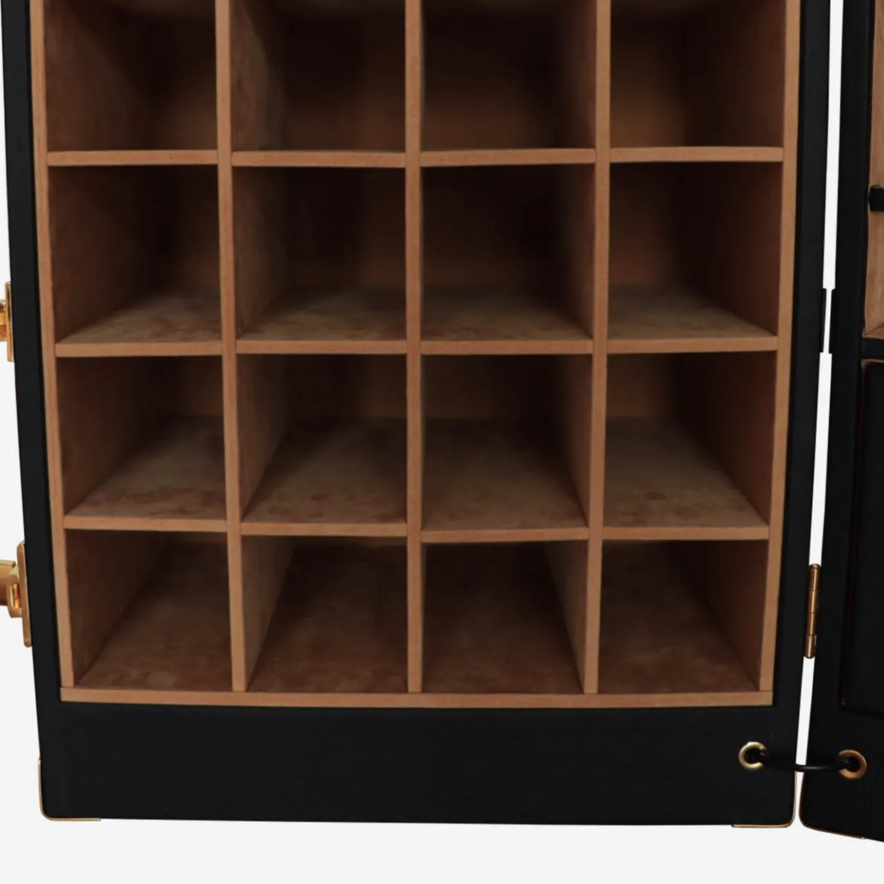 Terrida Trunks<Regale Wheeled Black & Gold Steamer Bar Trunk