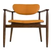 Borzalino Lounge Chairs<Regina Light Brown Oak Lounge Chair with Leather Upholstery