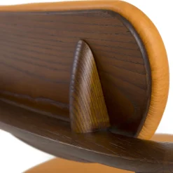 Borzalino Lounge Chairs<Regina Light Brown Oak Lounge Chair with Leather Upholstery
