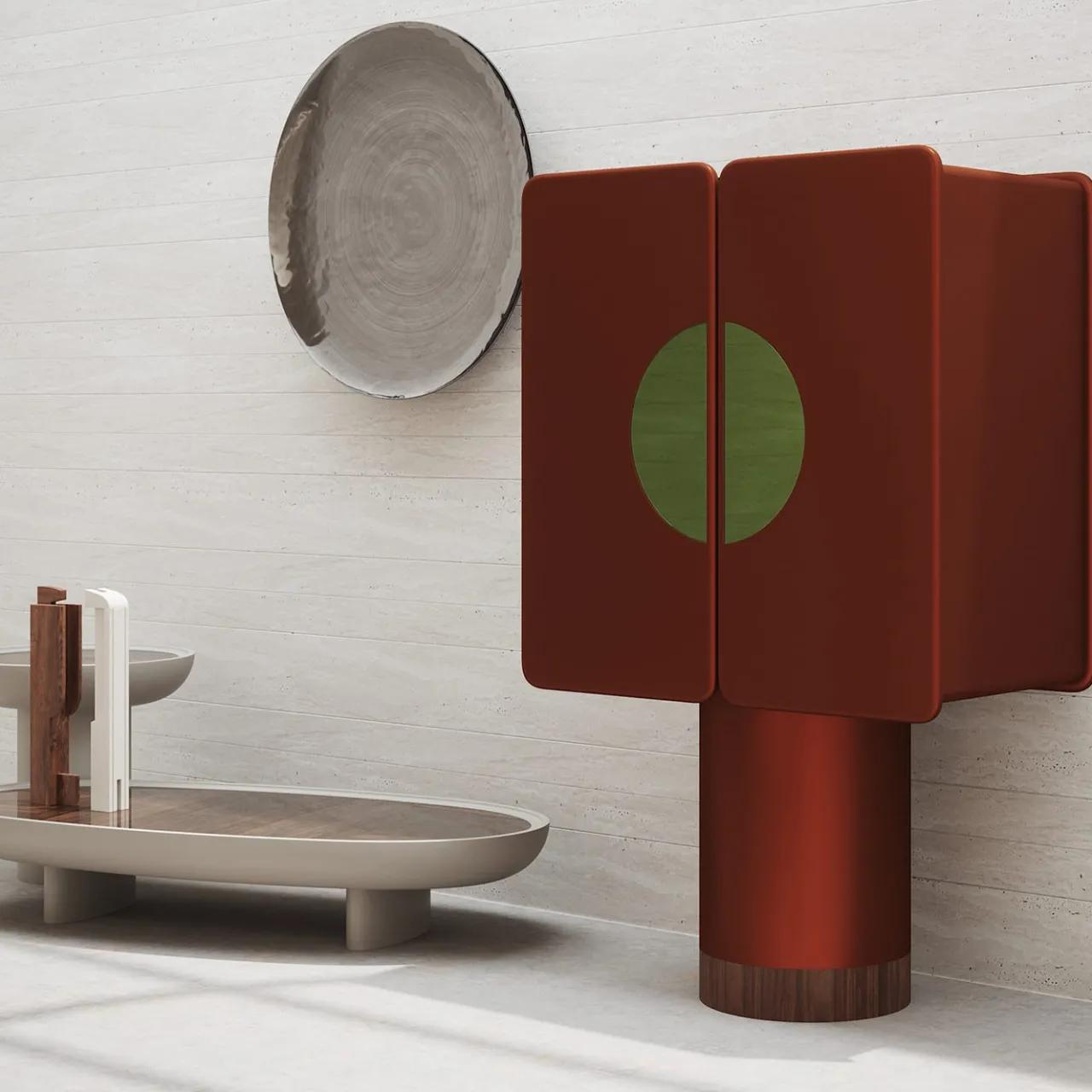 Ultramobili Bar Cabinets<Regis 2-Door Coppery Bar Cabinet
