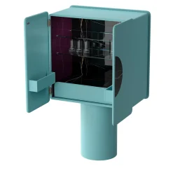 Ultramobili Bar Cabinets<Regis 2-Door Turquoise Bar Cabinet