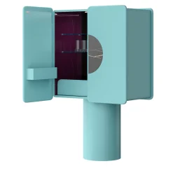 Ultramobili Bar Cabinets<Regis 2-Door Turquoise Bar Cabinet