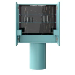Ultramobili Bar Cabinets<Regis 2-Door Turquoise Bar Cabinet