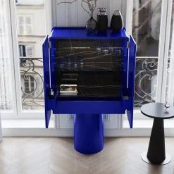 Ultramobili Bar Cabinets<Regis 2-Door Ultramarine-Blue Bar Cabinet