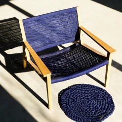 Impagliando Armchairs<Regular Cobalt Blue Armchair