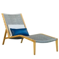 Impagliando Chaises<Regular Light Blue Lounger