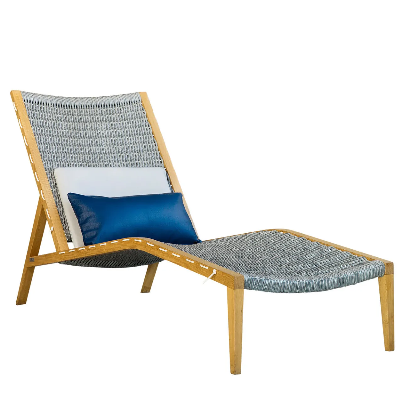 Impagliando Chaises<Regular Light Blue Lounger