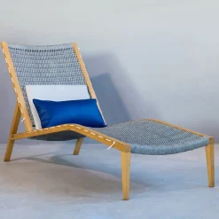 Impagliando Chaises<Regular Light Blue Lounger