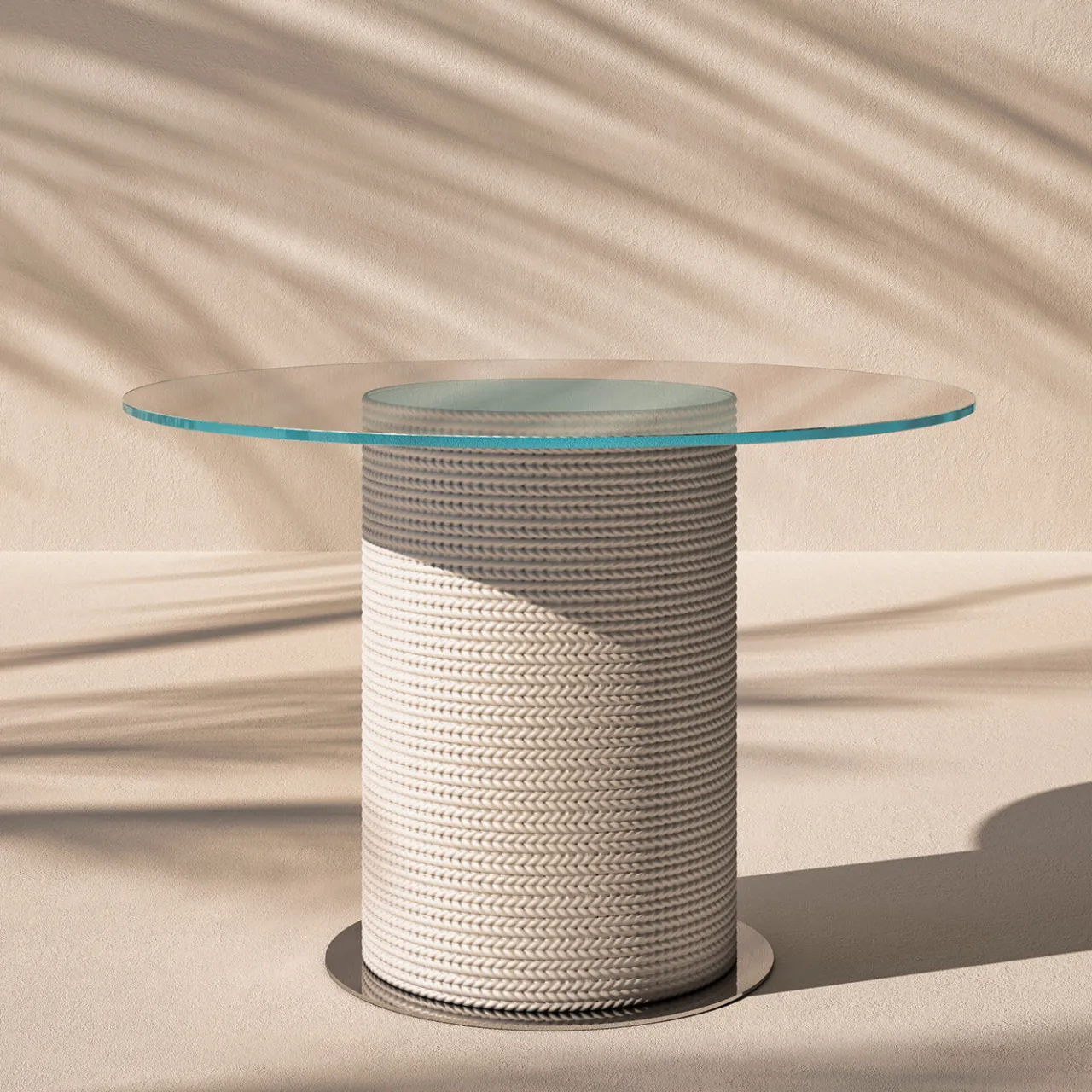 Galbiati Fratelli Outdoor Dining Tables<Remì Round White Outdoor Cocktail Table