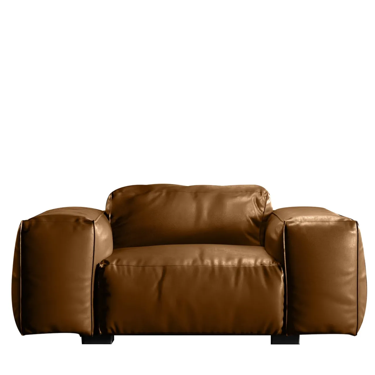 Giopagani Armchairs<Rencontre Moi Armchair Leather Brown
