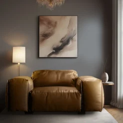 Giopagani Armchairs<Rencontre Moi Armchair Leather Brown