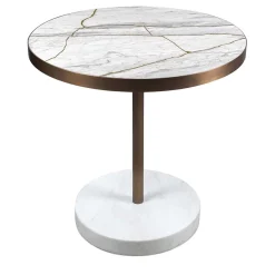 Salvatori Bistro Tables<Rene Bistro Table in Bianco Nuvolato Lost Stone by Piero Lissoni