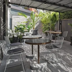 Salvatori Bistro Tables<Rene Bistro Table in Bianco Nuvolato Lost Stone by Piero Lissoni