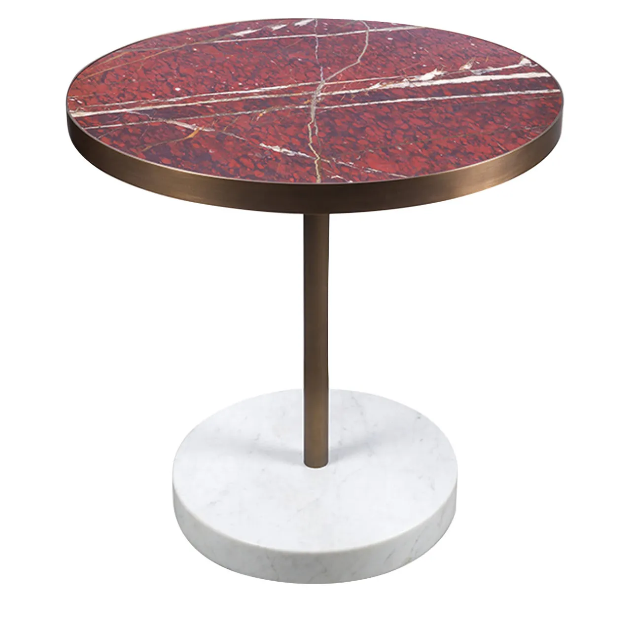Salvatori Bistro Tables<Rene Bistro Table in Rouge de Roi Marble by Piero Lissoni