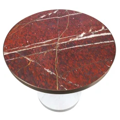 Salvatori Bistro Tables<Rene Bistro Table in Rouge de Roi Marble by Piero Lissoni