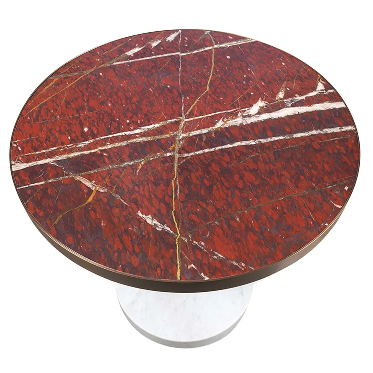 Salvatori Bistro Tables<Rene Bistro Table in Rouge de Roi Marble by Piero Lissoni