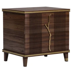 K-3 by Kenzo Takada Nightstands<Rens Walnut Wood Nightstand