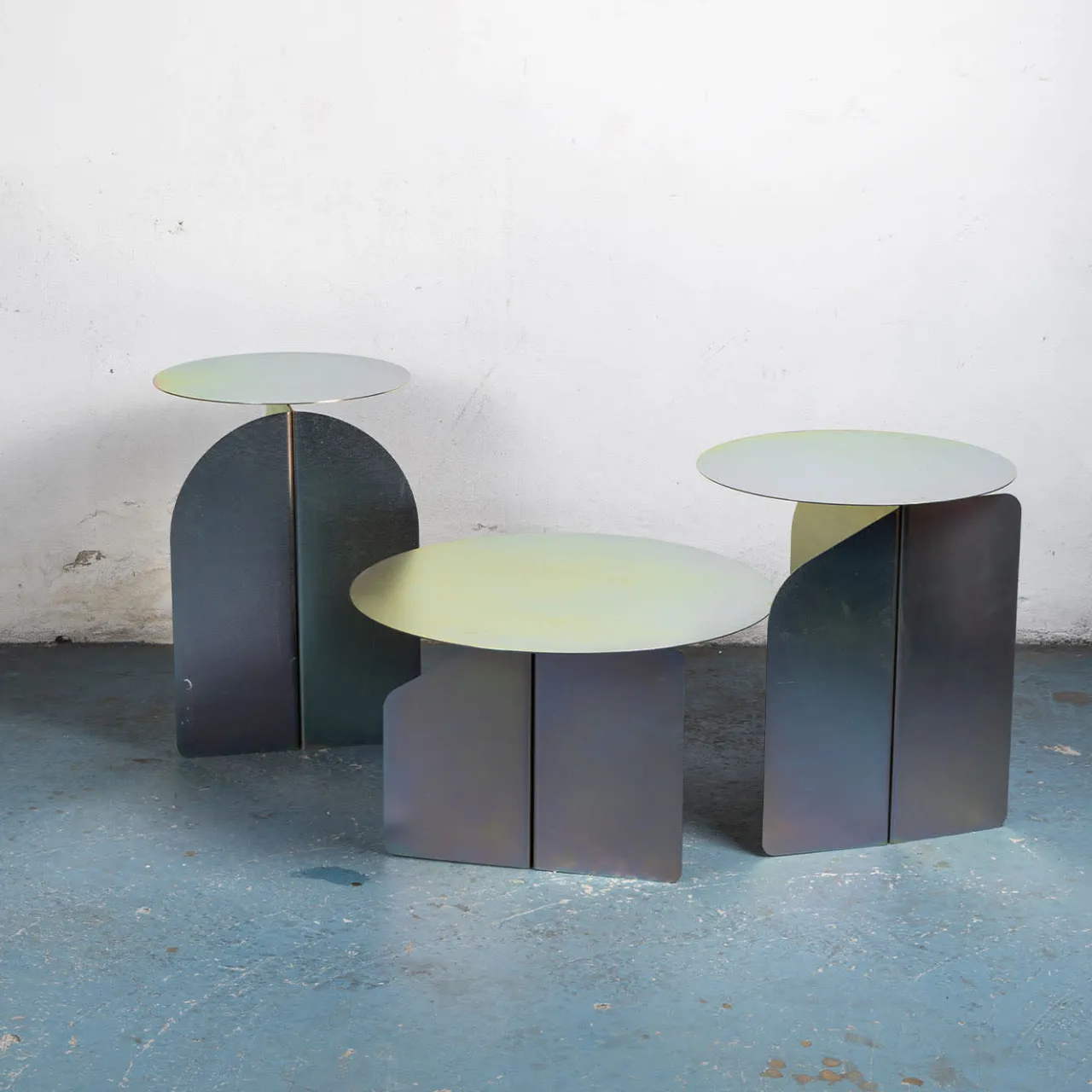 Enrico Girotti Side Tables<Risvolto 02 Metal Side Table