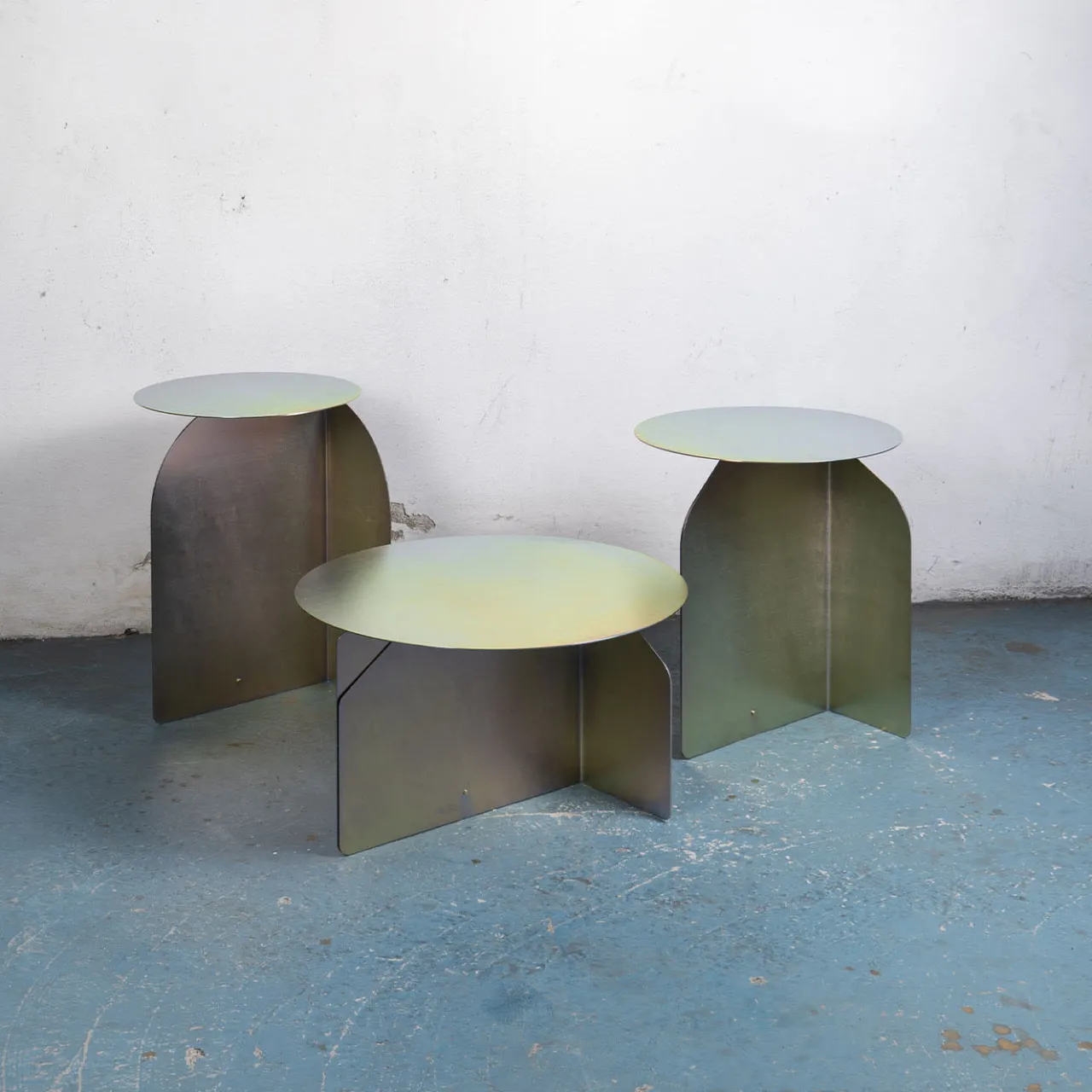 Enrico Girotti Side Tables<Risvolto 02 Metal Side Table