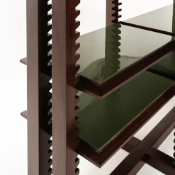 Fratelli Boffi Bookcases<Ritmica Modular Brown Wood Bookcase by Storagemilano