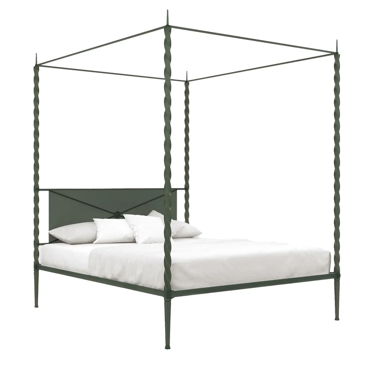Lispi Beds<Rito Gray Iron Canopy Double Bed