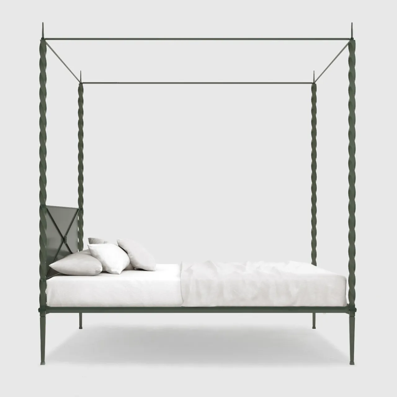 Lispi Beds<Rito Gray Iron Canopy Double Bed
