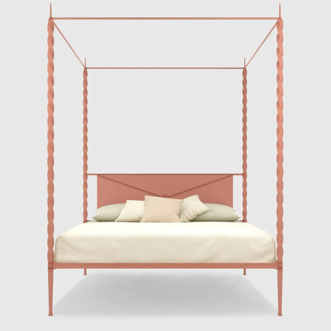 Lispi Beds<Rito Pink Iron Canopy Double Bed