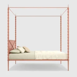 Lispi Beds<Rito Pink Iron Canopy Double Bed