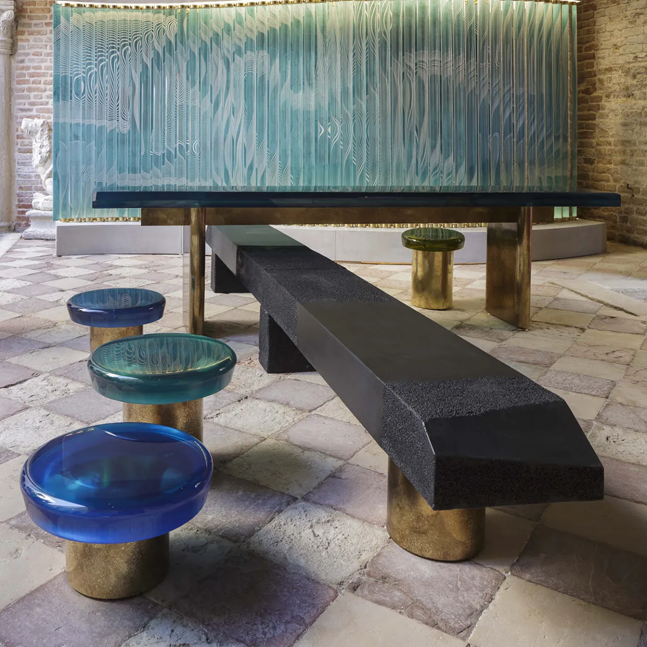 Draga & Aurel Benches<Rive bench small