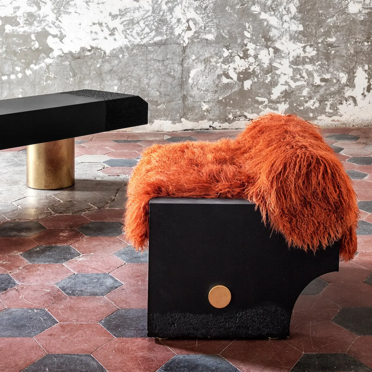 Draga & Aurel Lounge Chairs<Rive Black Concrete Lounge Chair