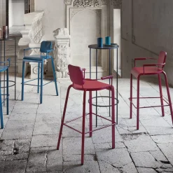 Da A Bar Stools<Rock Red Stool by Marc Sadler