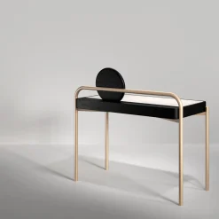 Secolo Vanities<Roll Carrara marble and walnut wood desk