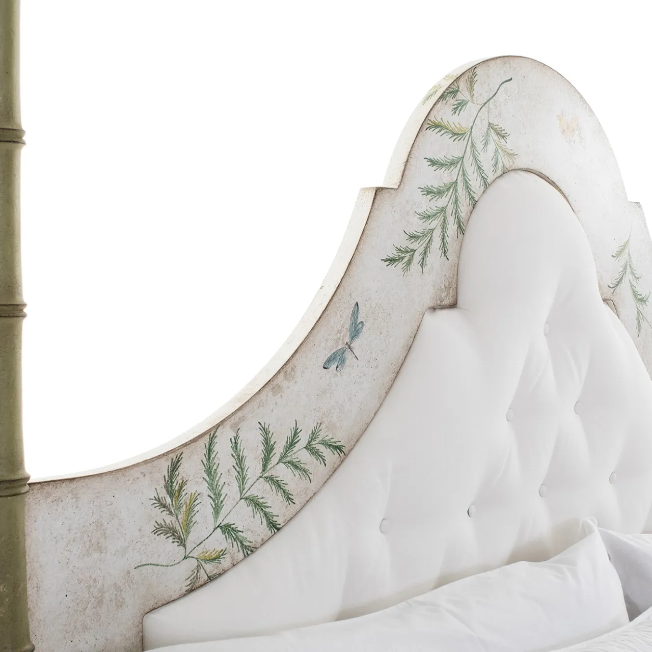 Porte Italia Beds<Roma Apple Green Bamboo with Ferns and Butterflies Bed