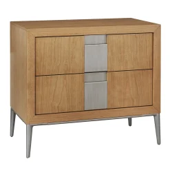 LCI_DECORA Nightstands<Roma 2-Drawers Brown Cherry Wood Nightstand
