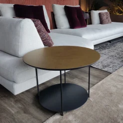 Disain 1971 Side Tables<Roma Medium Round Coffee Table With Bronze Spatulated Resin Top
