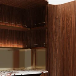 studiointervallo Bar Cabinets<Roma Oak Wood Bar Cabinet
