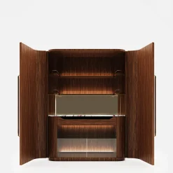 studiointervallo Bar Cabinets<Roma Oak Wood Bar Cabinet