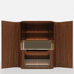 studiointervallo Bar Cabinets<Roma Oak Wood Bar Cabinet