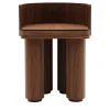 studiointervallo Stools<Roma Oak Wood Stool With Backrest