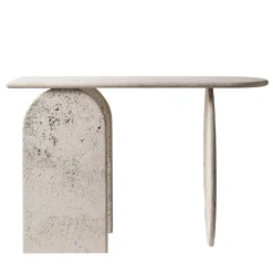 Francesco Maria Messina Consoles<Roma Travertino Marble With Raw Finish Console