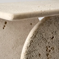 Francesco Maria Messina Consoles<Roma Travertino Marble With Raw Finish Console