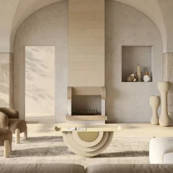 Pimar Limestone Coffee Tables<Romano Lecce Limestone Coffee Table by Apospersano