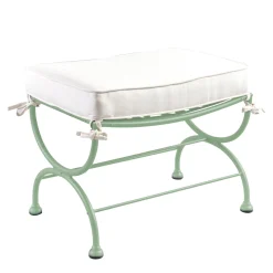 Officina Ciani Outdoor Chairs & Stools<Rombi Outdoor Green Wrought Pouf in Stainless Steel
