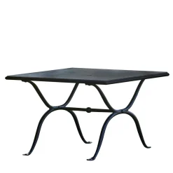 Officina Ciani Outdoor Dining Tables<Rombo-Mac Square Black Iron Outdoor Dining Table