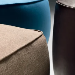 Black Tie Ottomans & Poufs<Rondò Brown Leather Pouf