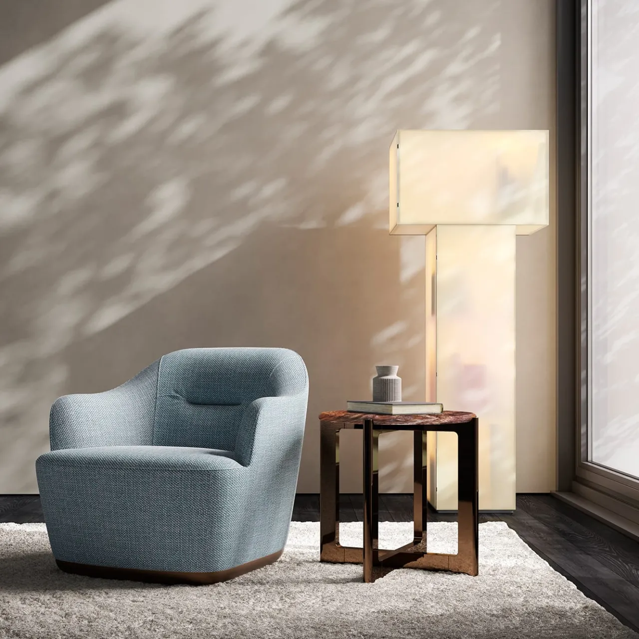 ReDéco Side Tables<Ronin Low Table with Marble Top