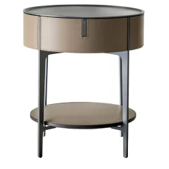 Alivar Nightstands<Round Bedside Table by Giuseppe Bavuso