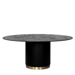 BottegaNera Furniture Dining Tables<Round Black Dining Table
